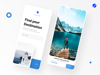 Saturn Travel app ui design