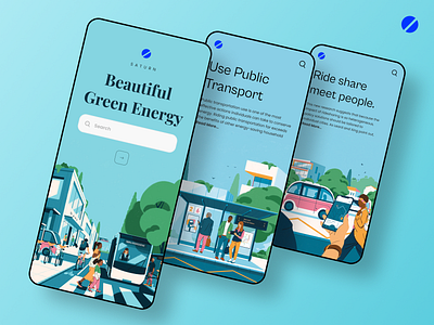 Environment Awareness blog app app ui beautidul bllue blog branding clean dark design environment illustration logo minimal mobile mobile app mobile ui new ui ux vector