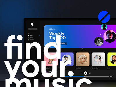 Music Website UI UX app application beautiful branding dark design desktop illustration logo minimal mobile app music new saturn ui ux vector website