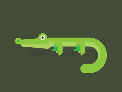 Alligator alligator animal flat icon
