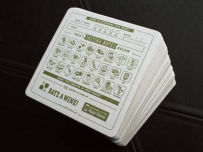 Wine bar coasters for Rate A Wine! app