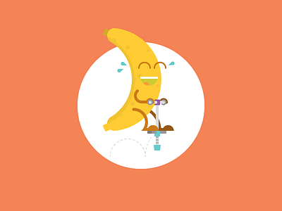 Bouncy Banana banana character color food health illustration upperquad