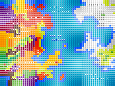 Map of Rio google map mosaic pixel rio