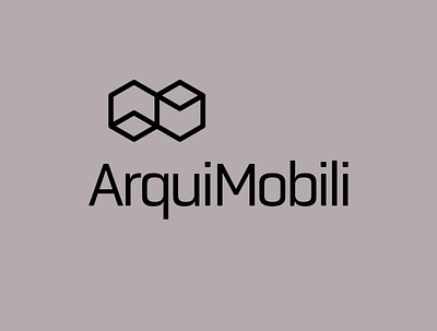 Logo for Arquimobili arquitecture furniture geometric icon identity isometric logo monogram symbol