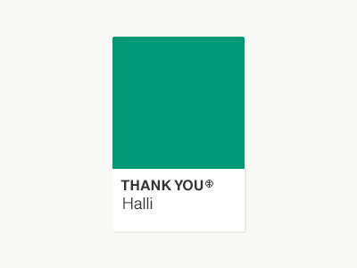 Thank You Halli