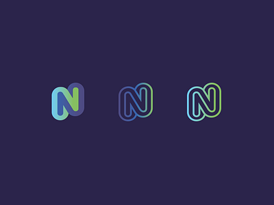 N Symbol brand branding degrade green logo n symbol type vector