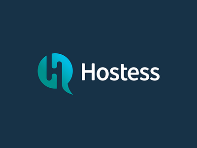 Hostess brand chat chatbot chatbox hostel hotel hotel branding logo logotype
