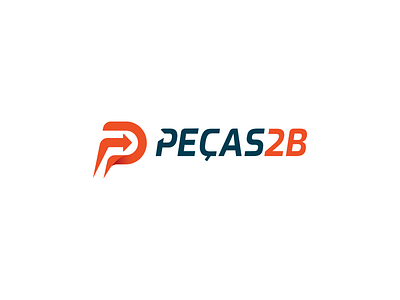 Logo Peças 2B arrow brand branding graphicdesign logo logodesign logotype monogram orange p