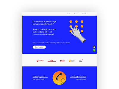 Landing Page for Telecom Solution Service Provider graphic design landing page design landingpage ui ux webdesign website