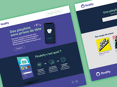 Findify - Create your playlist destock interfaces music playlist ui ui design ui designer ux design webdesign websign website