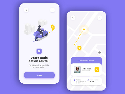 DAILY UI #020 - Location Tracker app daily 20 daily ui dailyui dailyuichallenge delivery delivery app delivery service location traker traker app ui ui design