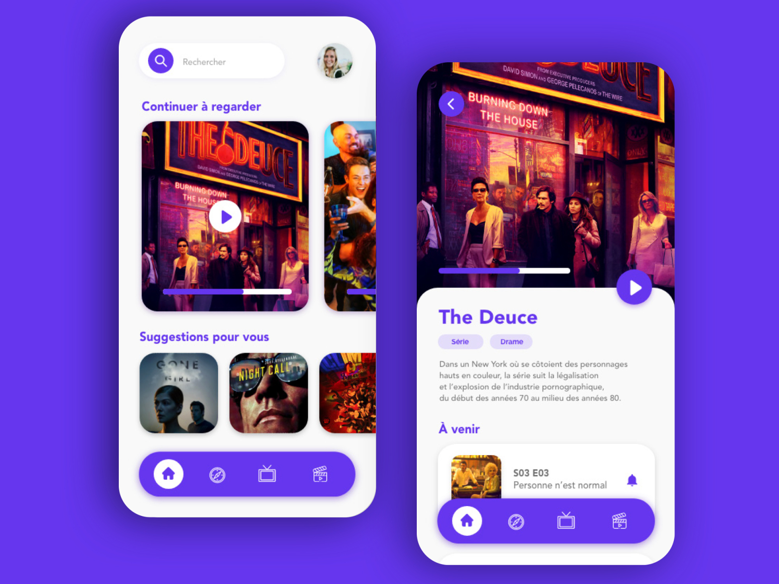 DAILY UI #25 - TV App by Caroline Lafon on Dribbble