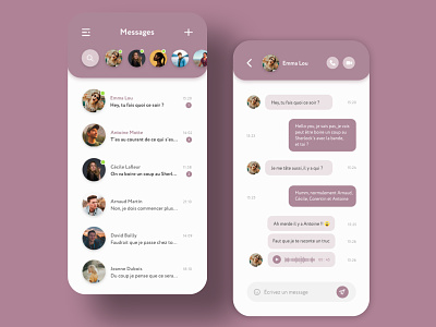 DAILY UI #13 - Messaging App chat app chat application daily dailyui dailyuichallenge direct messaging messaging messaging app mobile mobile ui social app ui design