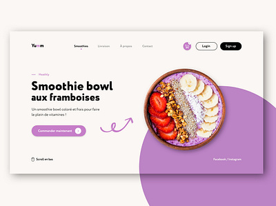 DAILY #042 - Home page food daily ui dailyui dailyuichallenge delivery design destock food graphic design home page food interface smoothie ui ui design uidesign webdesign