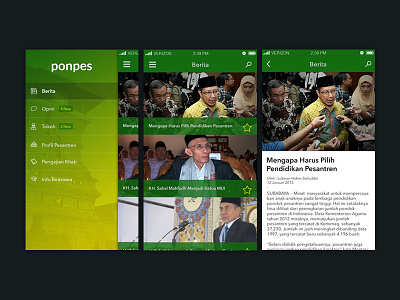 Ponpes Apps Sidebar apps ios apps mobile news sidebar ui ui design
