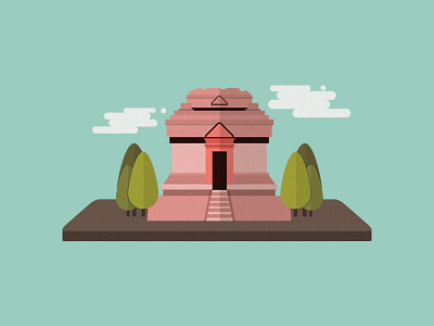 Candi Ngetos design flat flat design holiday illustratin nganjuk tour travel ui ui design vacation