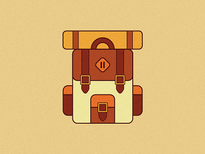 Prepare Mudik 1 - Bag adventure bag brown design flat illustration info line trip ui vacation web