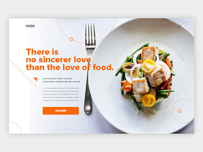 Foodie design eat food layout meal ornament type ui ux website