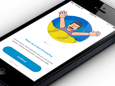 Onboarding Screen apps business discover flat illustration intro ios mobile apps onboarding schedule sleep wake up