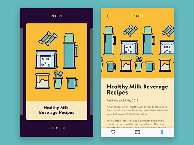 Food And Beverage Recipe - Milk apps article beverage food icon illustration ios line icon milk read recipe vector