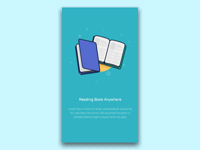 Digital Library Onboarding animation apps book digital illustration ios library onboarding principle reader story