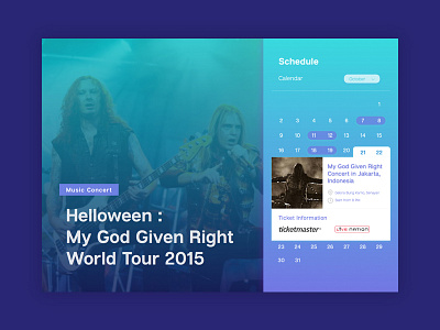 Event Schedule apps calendar concert event ios music schedule ticket ui