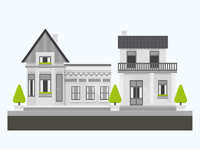 House Illustration design flat home house illustration material design property web design web illustration