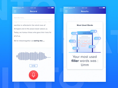 Speech Training Apps 2 apps audio button card gradient ios recording skills speak speech