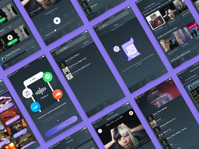 Music Apps comments feed ios music onboarding player playlist social streaming walktrough