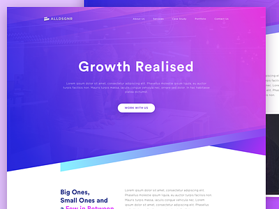 Design Agency Website agency big header grow landing page marketing minimal responsive simple startup web design