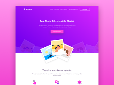 Photo Moment Landing Page