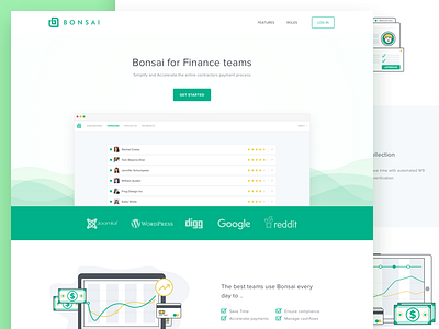 Finance Team Landing Page