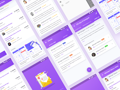 Find Freelancer App android find freelancer material design onboarding rating search upwork