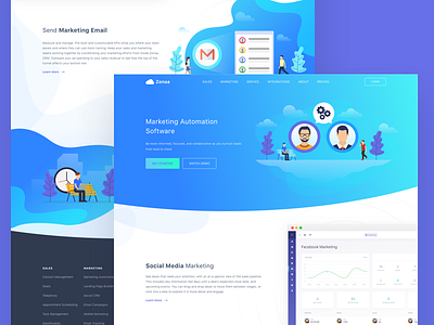 CRM - Marketing crm dashboard illustration landing page marketing pricing resources saas sales solution