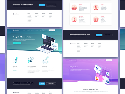 Fone Dynamics Website call routing service communications isometric illustration landing page marketing communication platform marketing communications marketing software platform professional marketing website responsive website design saas website ui design