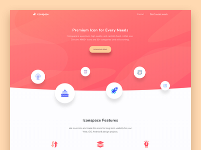 Iconspace Pre Launch Website finance icon freebies good header pattern icon download illustration website specialist landing page design pre launch website product demo web design ui