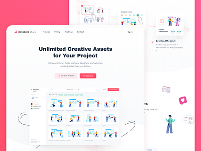 Iconspace Library Landing Page