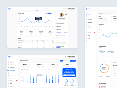 Square Dashboard UI Kit - Black Friday! apps black friday black friday sale chart dashboard discount free sample freebies landing page sales statistic table ui kit web design