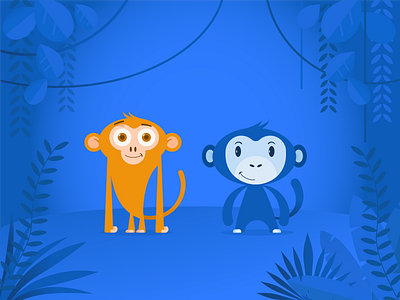 Chatbot character concept app avatar bot character chat chatbot funny happy illustration monkey