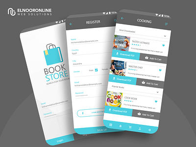Book Store App app branding design graphic design logo typography ui ux vector web website