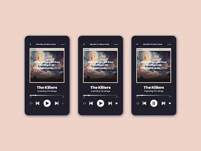 Music player design illustration music player app ui ui challange