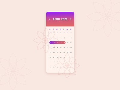 Date picker app calendar date picker design ui ui challange