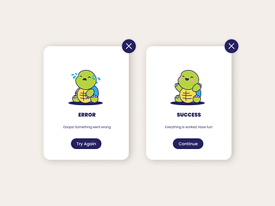 Flash Message app cute design flash message illustration turtle ui ui challange