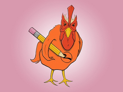 Revsof Rooster digital illustration rooster self promo