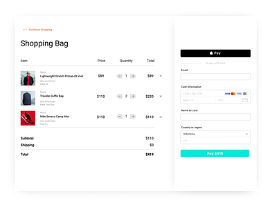 Daily UI 02 - Checkout page by Ferry on Dribbble