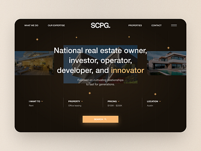 SCPG — Property Landing Page Website architecture home home page house landing page property real estate agency real estate website realty estate ui web webdesign website
