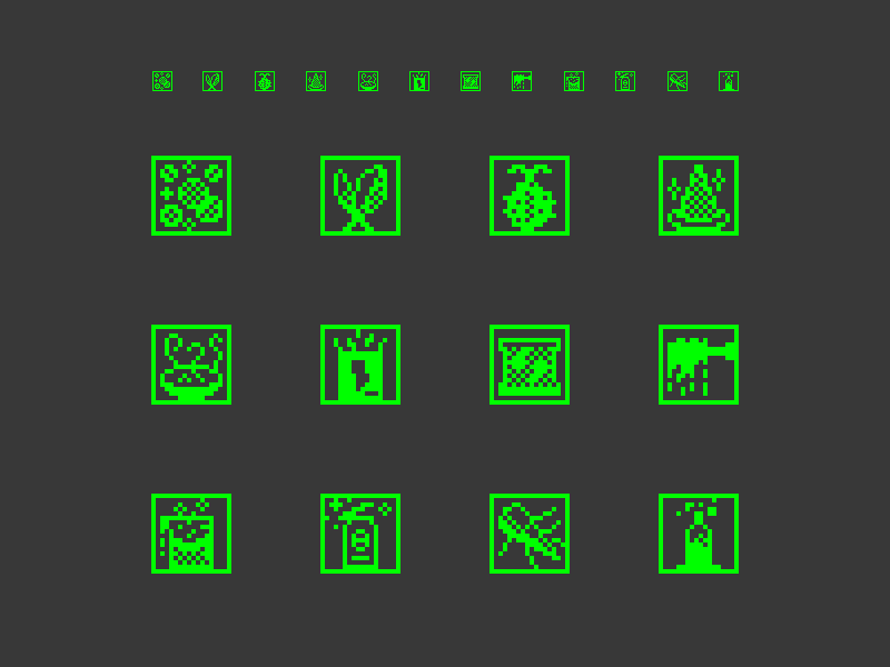 Ace Baker: icons retro alien ingredient ui pixel icons