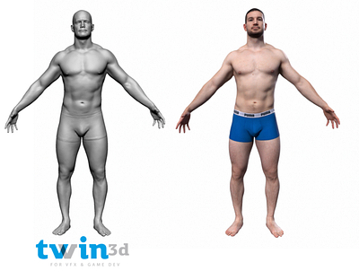 full-body human 3D scan by twin3d 3d 3d animation ai animation 3d render