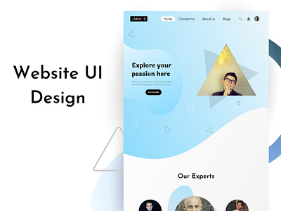 A website landing page UI by Abhishek Kumar on Dribbble