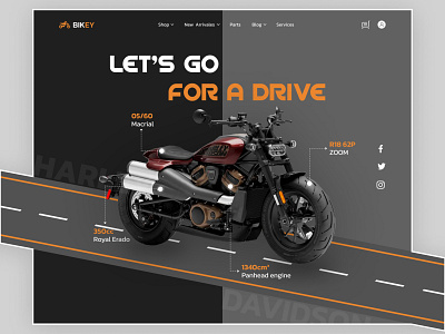 Bike Landing Page Ui Design